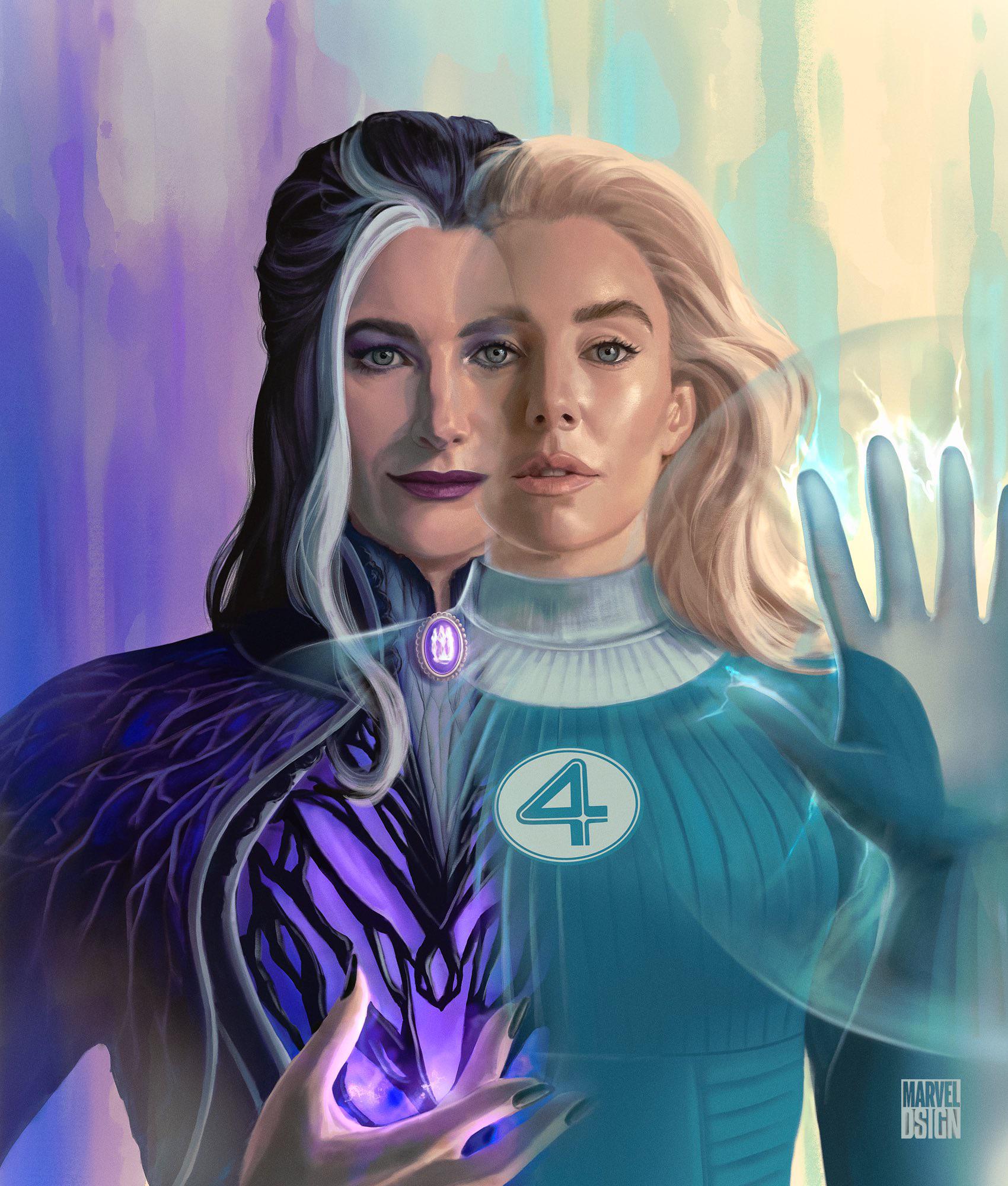 A ghost & an invisible woman — fan artwork by marveldsign